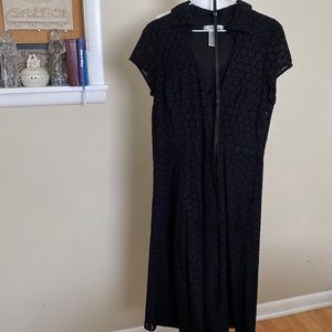 Ninewest black eyelet dress
